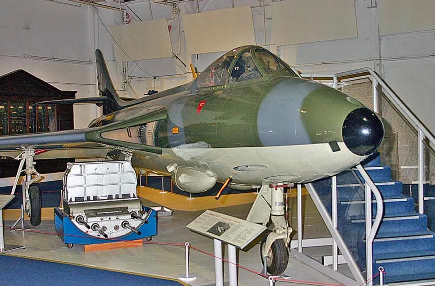 Hawker Hunter with Aden Gun Pack at Hendon Air Museum