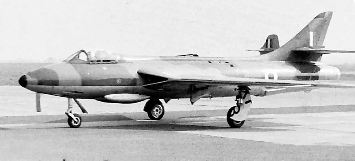 Hunter Taxiing To Runway at RAF Leconfield